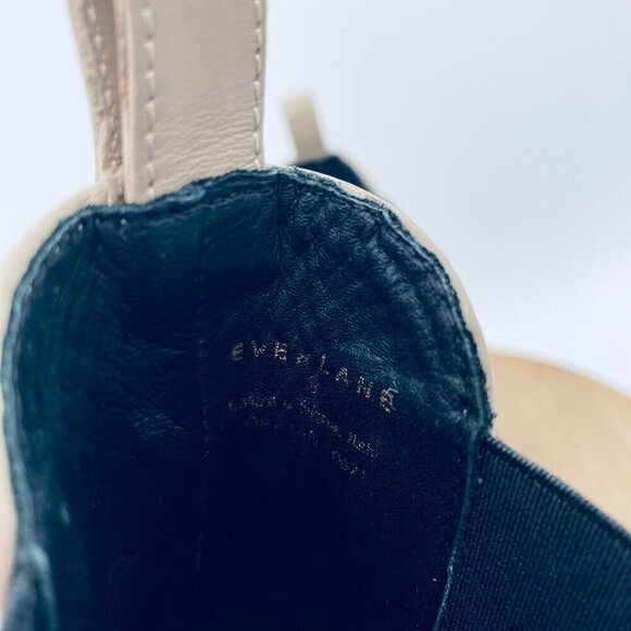 Everlane Shoes Womens 8 Beige Leather Chelsea Boots Ankle Italy - Picture 4 of 10